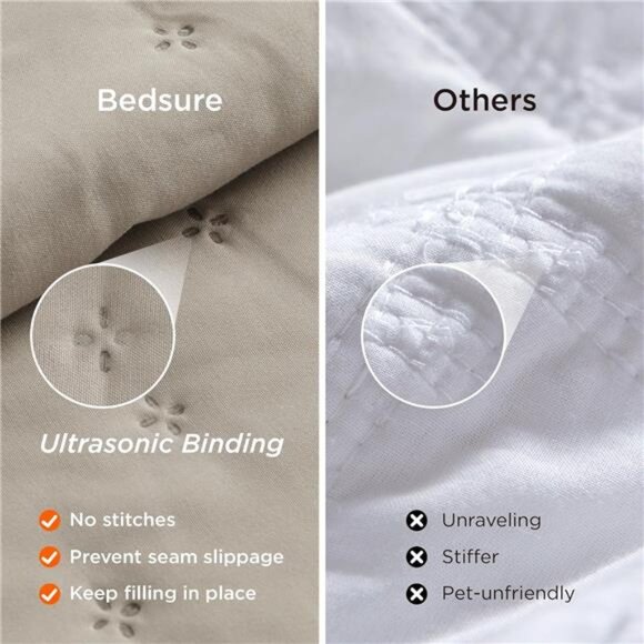 King Quilt - Ultra Soft Quilt Bedding for Modern Farmhouse Bedroom - Picture 5 of 7